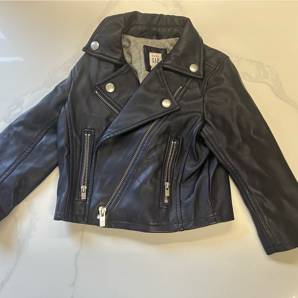 Baby Gap (2T) black leather jacket